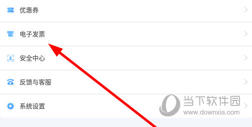 点击“电子发票”选项