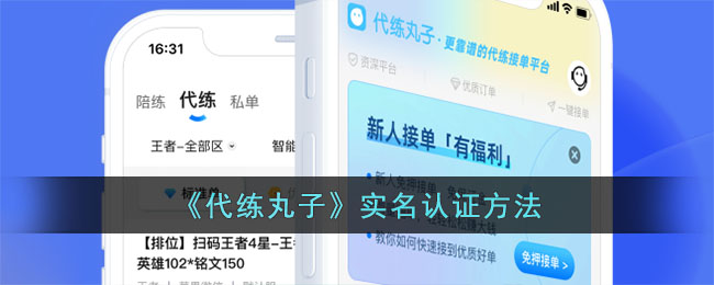 《代练丸子》实名认证方法